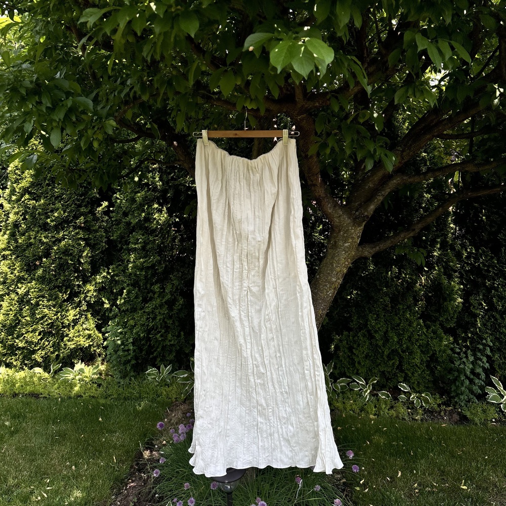 Cream Strapless Maxi Dress - Picture 4 of 5